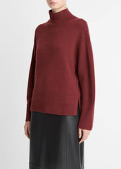Wool-Cashmere Side-Slit Turtleneck Sweater in Turtleneck | VINCE Women