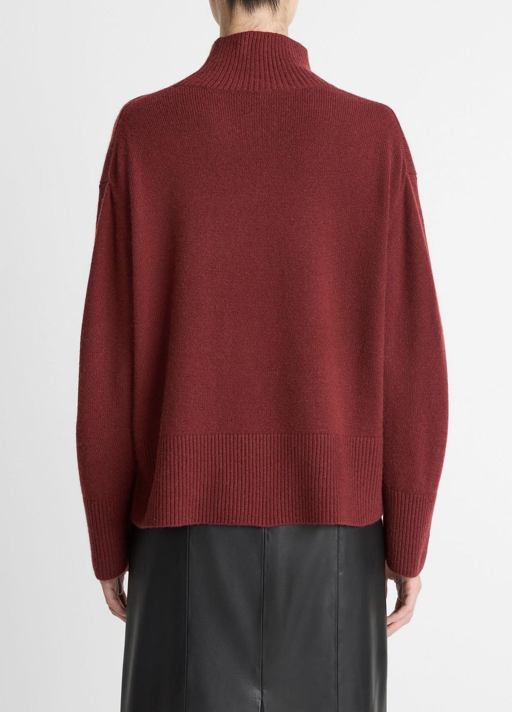 Wool-Cashmere Side-Slit Turtleneck Sweater in Turtleneck | VINCE Women