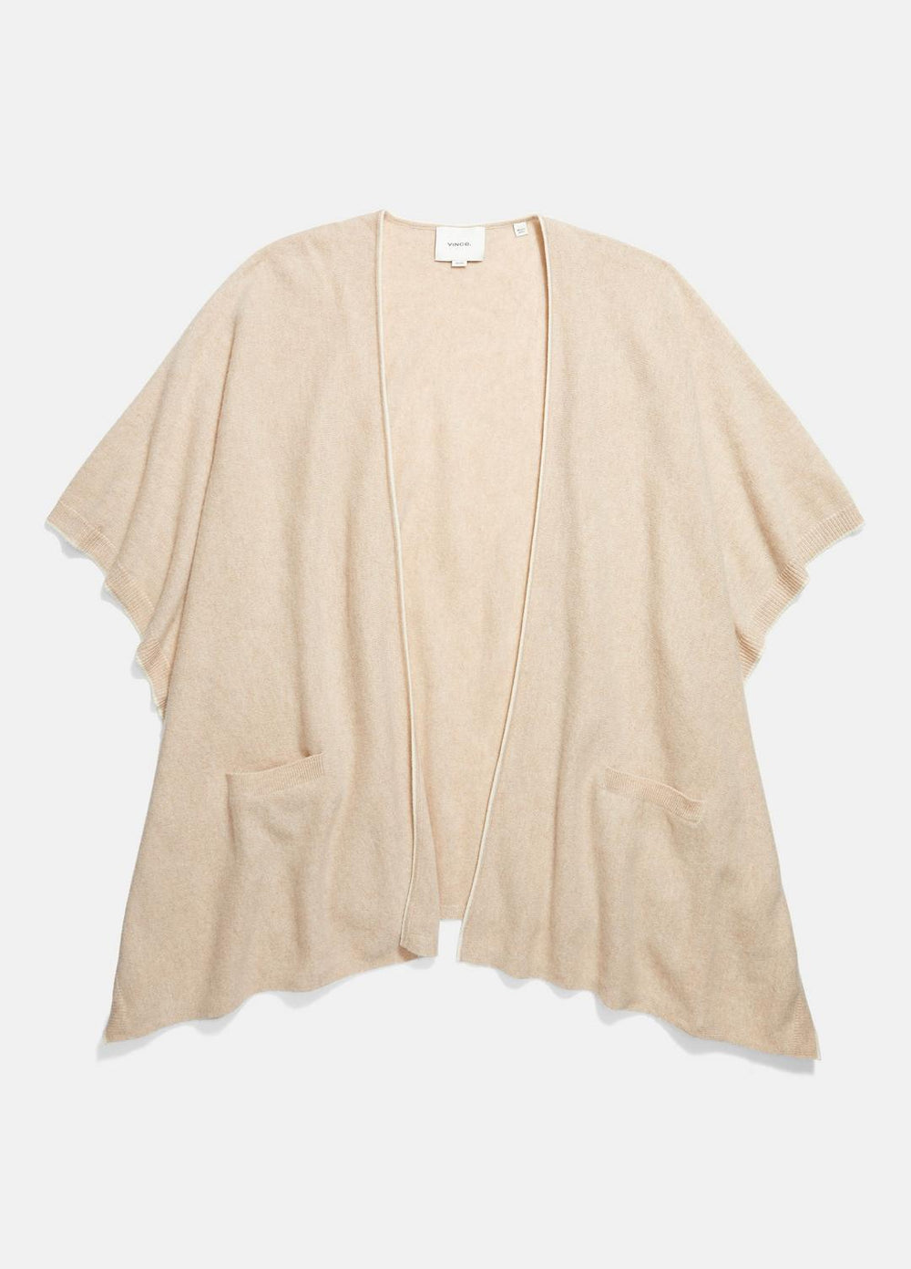 Tipped Jersey-Knit Cashmere Cape in Sweaters | VINCE Women