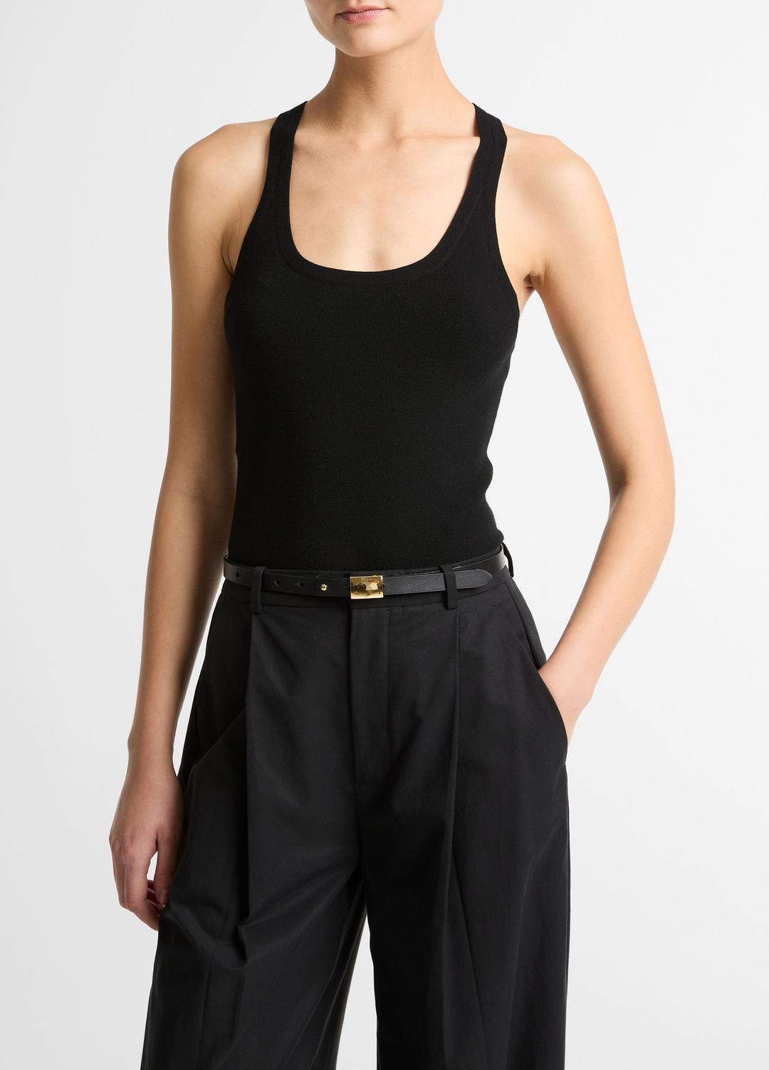 Milano-Stitch Scoop-Neck Sweater Tank in Tank Tops | VINCE Women