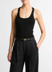 Milano-Stitch Scoop-Neck Sweater Tank in Tank Tops | VINCE Women