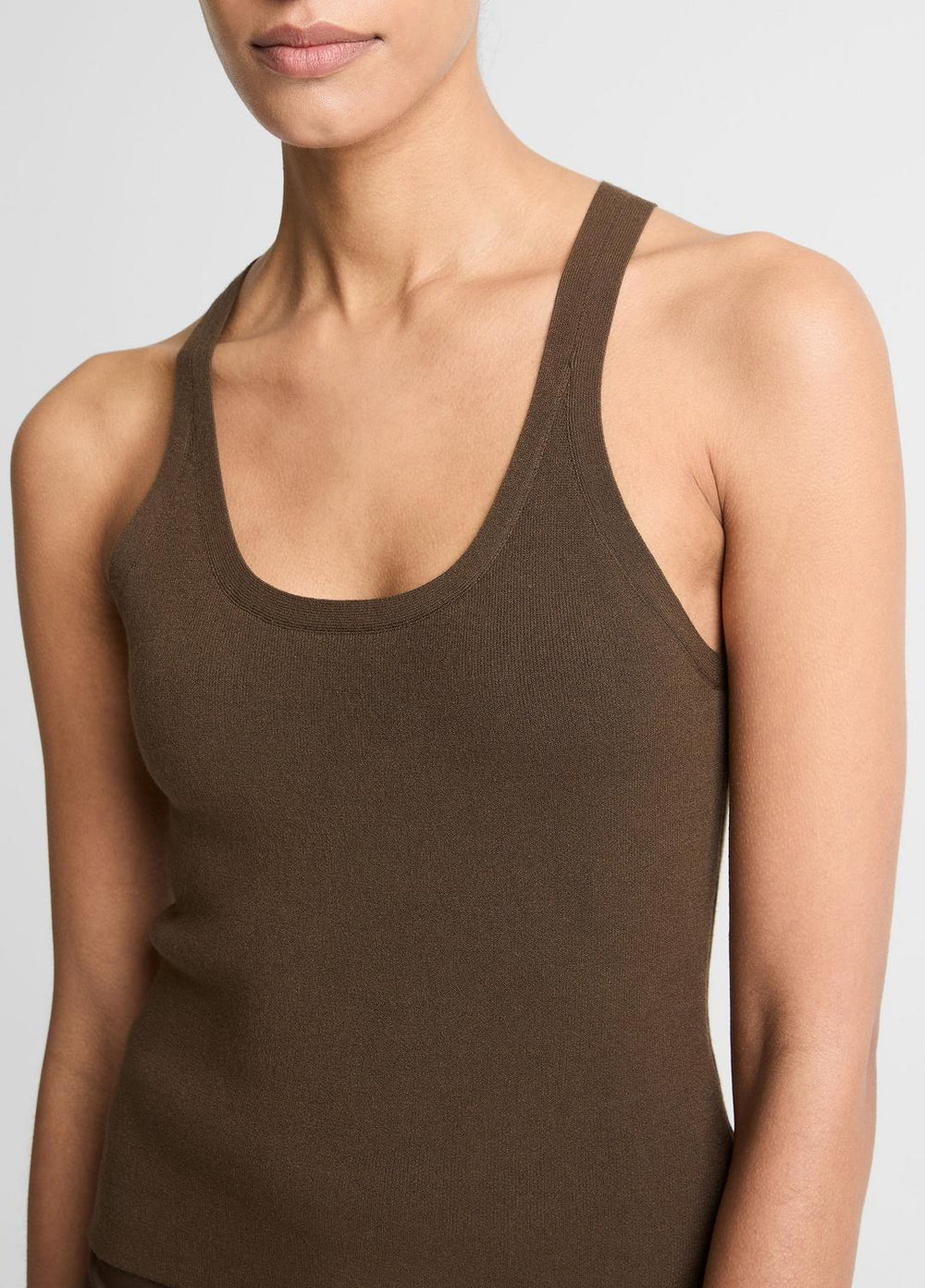 Milano-Stitch Scoop-Neck Sweater Tank in Tank Tops | VINCE Women