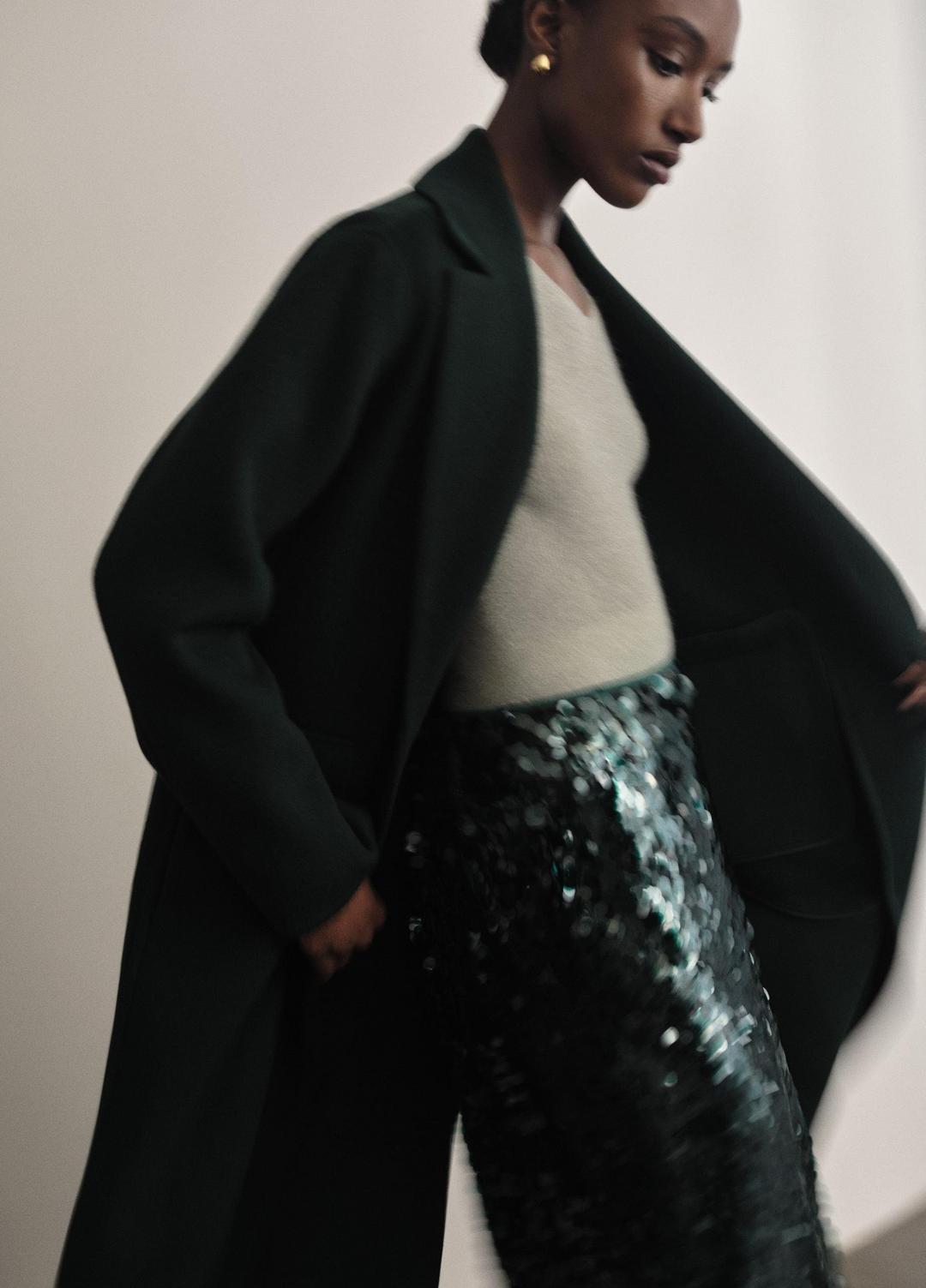 Wool-Blend Single-Breasted Coat in Coats | VINCE Women