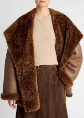 Shearling Hooded Jacket in Jackets | VINCE Women