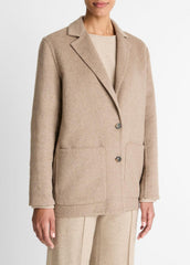 Double-Face Wool & Cashmere-Blend Blazer in Blazers | VINCE Women