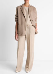Double-Face Wool & Cashmere-Blend Blazer in Blazers | VINCE Women
