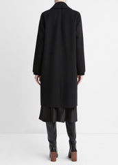 Classic Wool-Blend Straight Coat in Coats | VINCE Women
