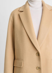 Wool-Blend Single-Breasted Coat in Coats | VINCE Women