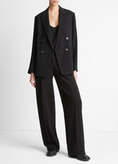 Crepe Double-Breasted Blazer in Blazers | VINCE Women