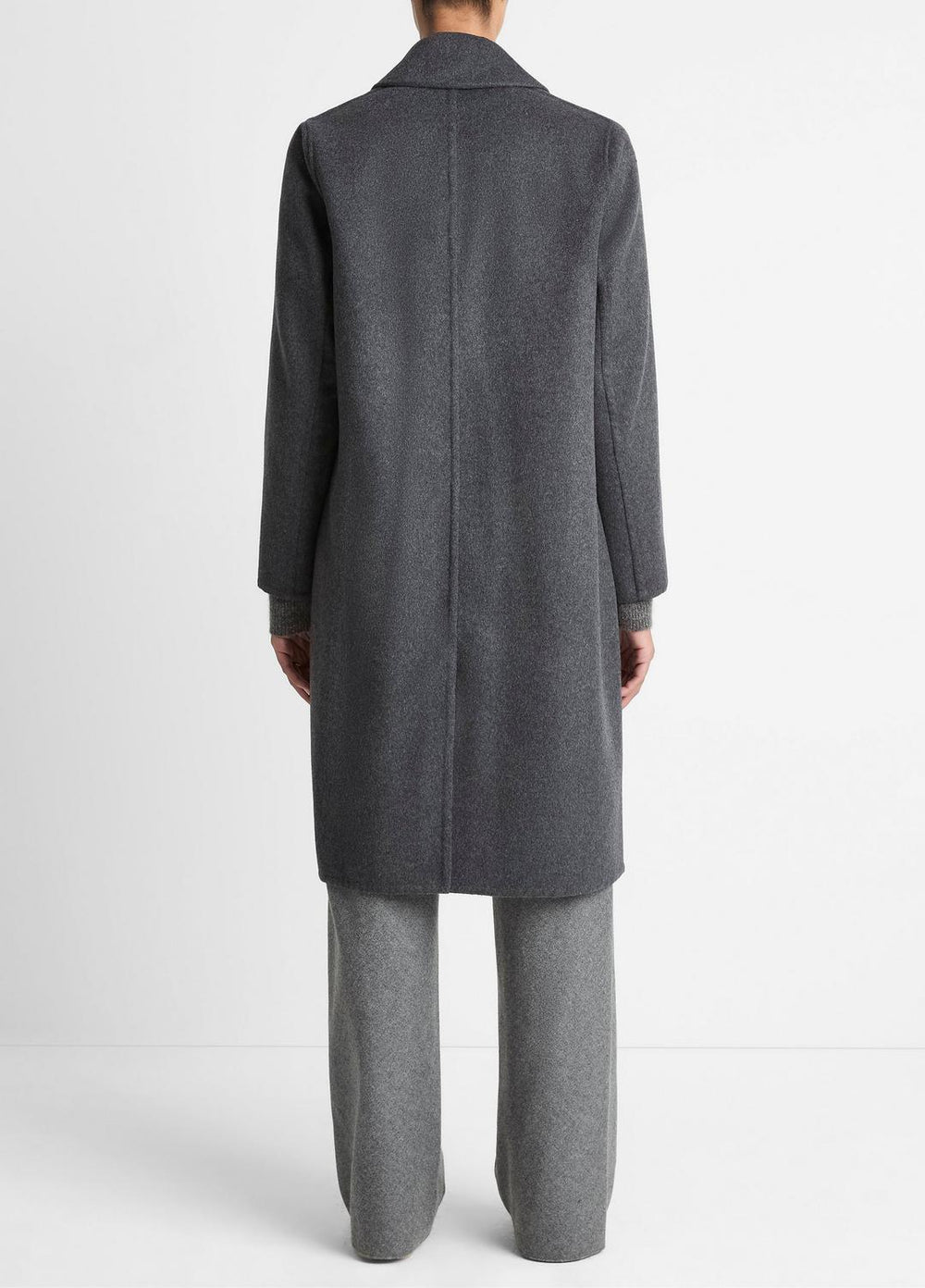 Classic Wool-Blend Straight Coat in Coats | VINCE Women