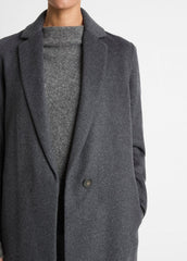 Classic Wool-Blend Straight Coat in Coats | VINCE Women