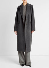 Wool-Blend Single-Breasted Coat in Coats | VINCE Women