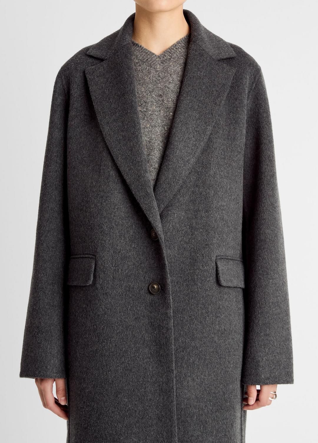 Wool-Blend Single-Breasted Coat in Coats | VINCE Women