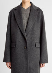 Wool-Blend Single-Breasted Coat in Coats | VINCE Women