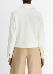 Cotton-Blend Shirt Jacket in Jackets | VINCE Women