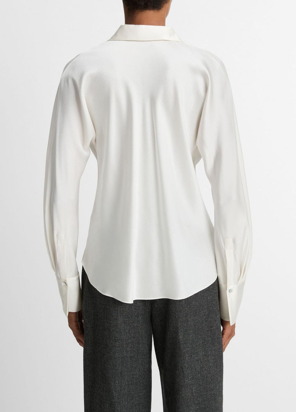 Silk Bias Long-Sleeve Blouse in Long Sleeve | VINCE Women