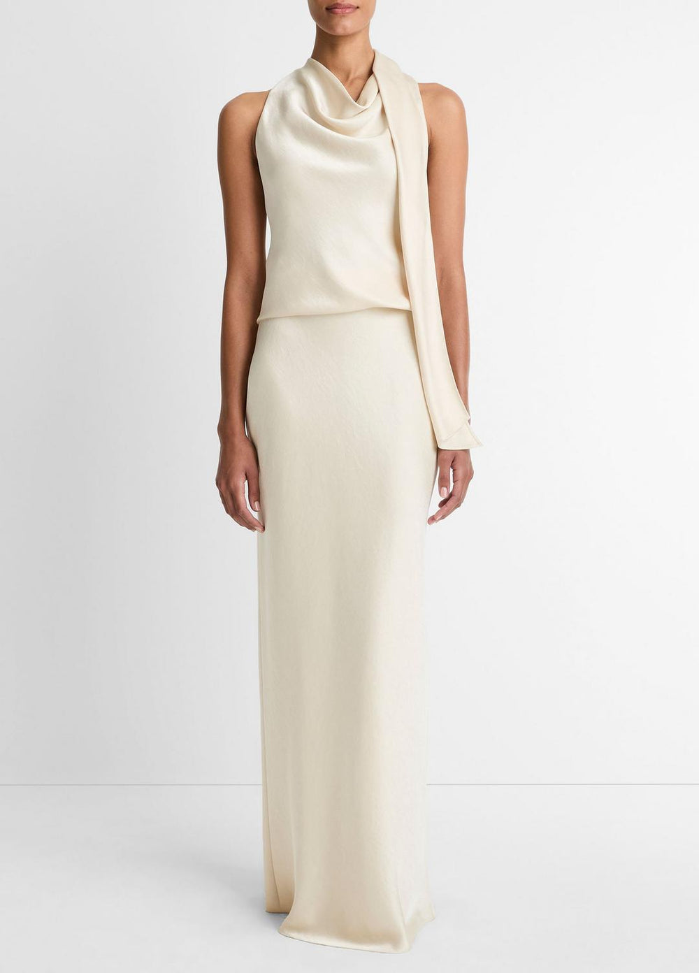Satin Scarf Top in Tank Tops | VINCE Women