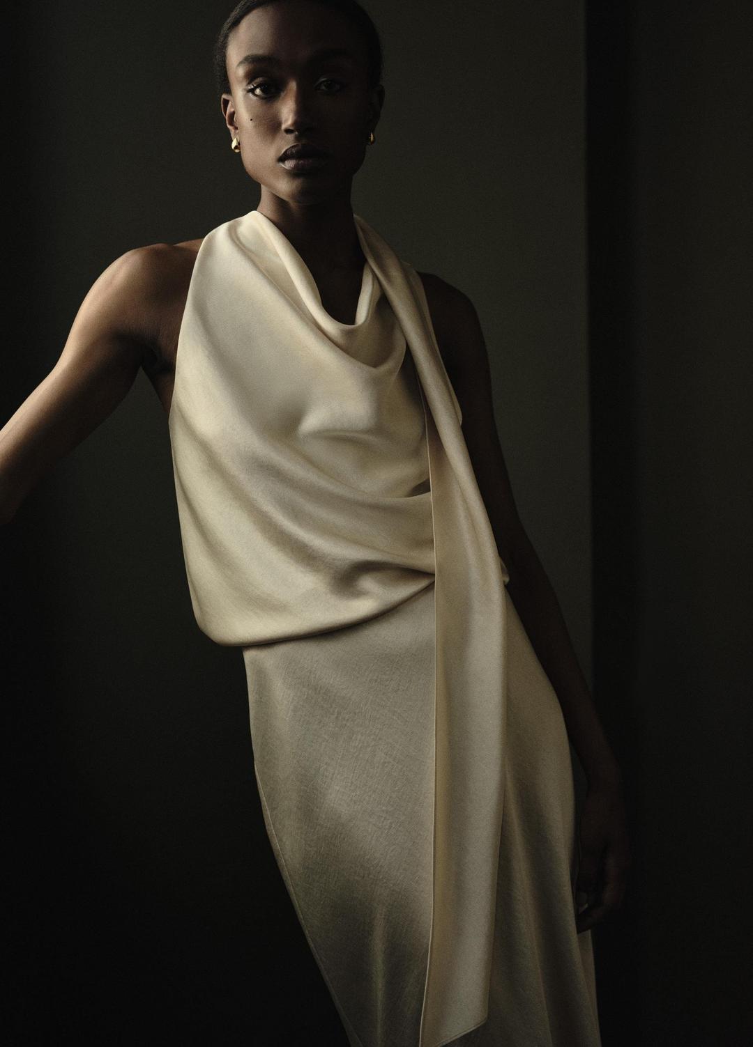 Satin Scarf Top in Tank Tops | VINCE Women