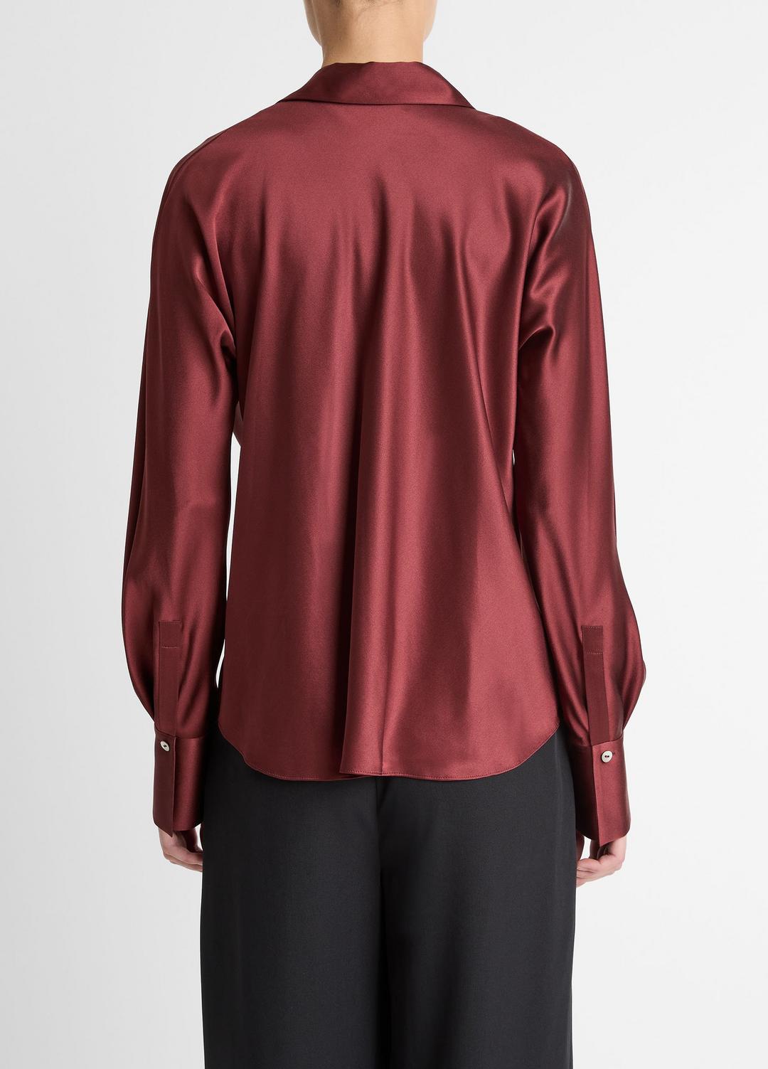 Silk Bias Long-Sleeve Blouse in Long Sleeve | VINCE Women
