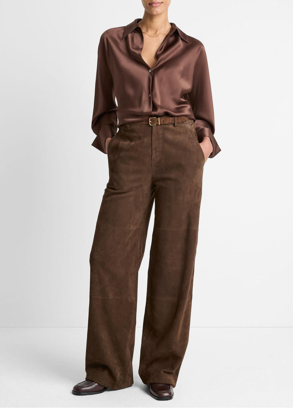 Silk Bias Long-Sleeve Blouse in Long Sleeve | VINCE Women