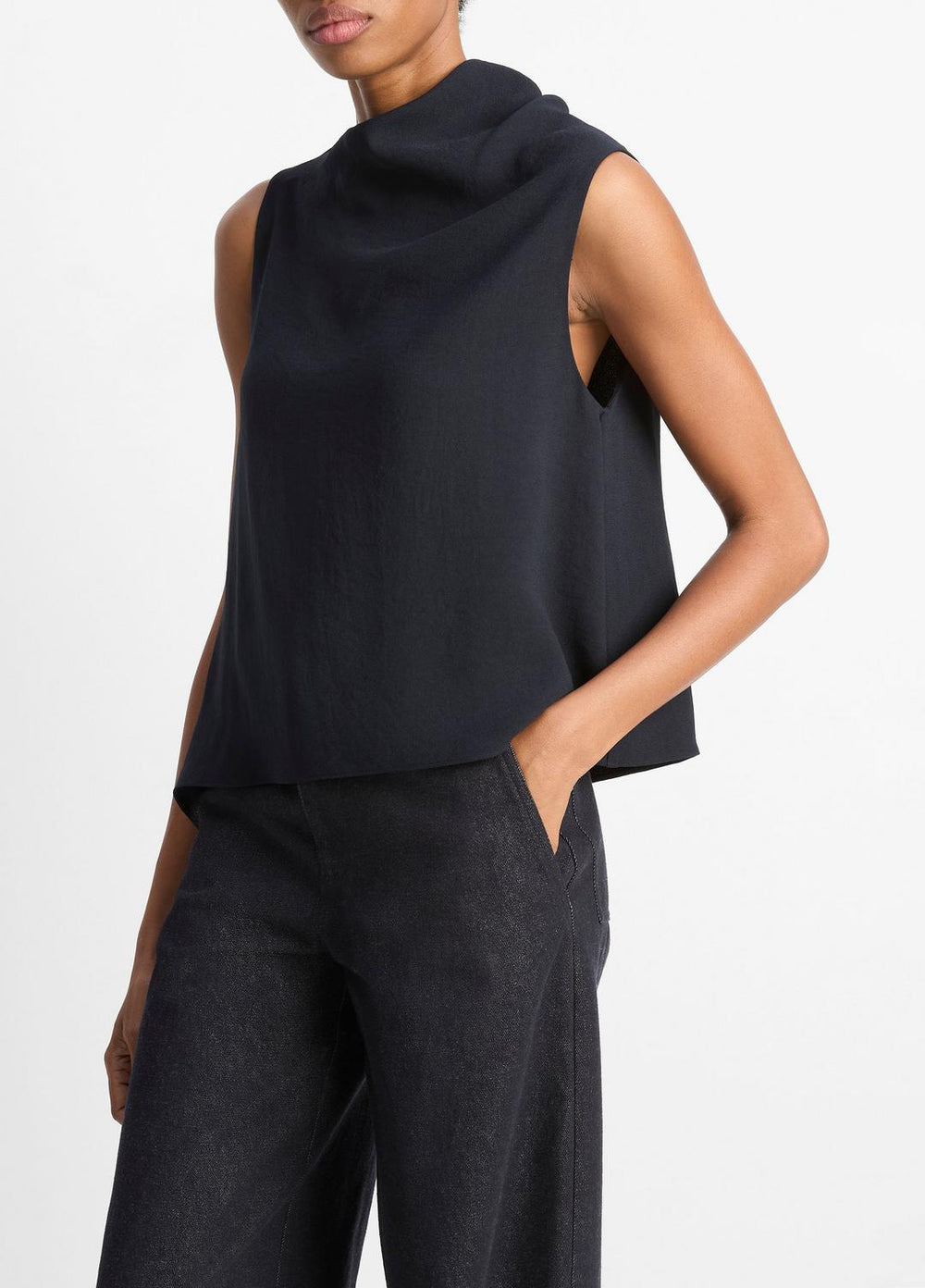 Asymmetrical Draped A-Line Top in Tank Tops | VINCE Women