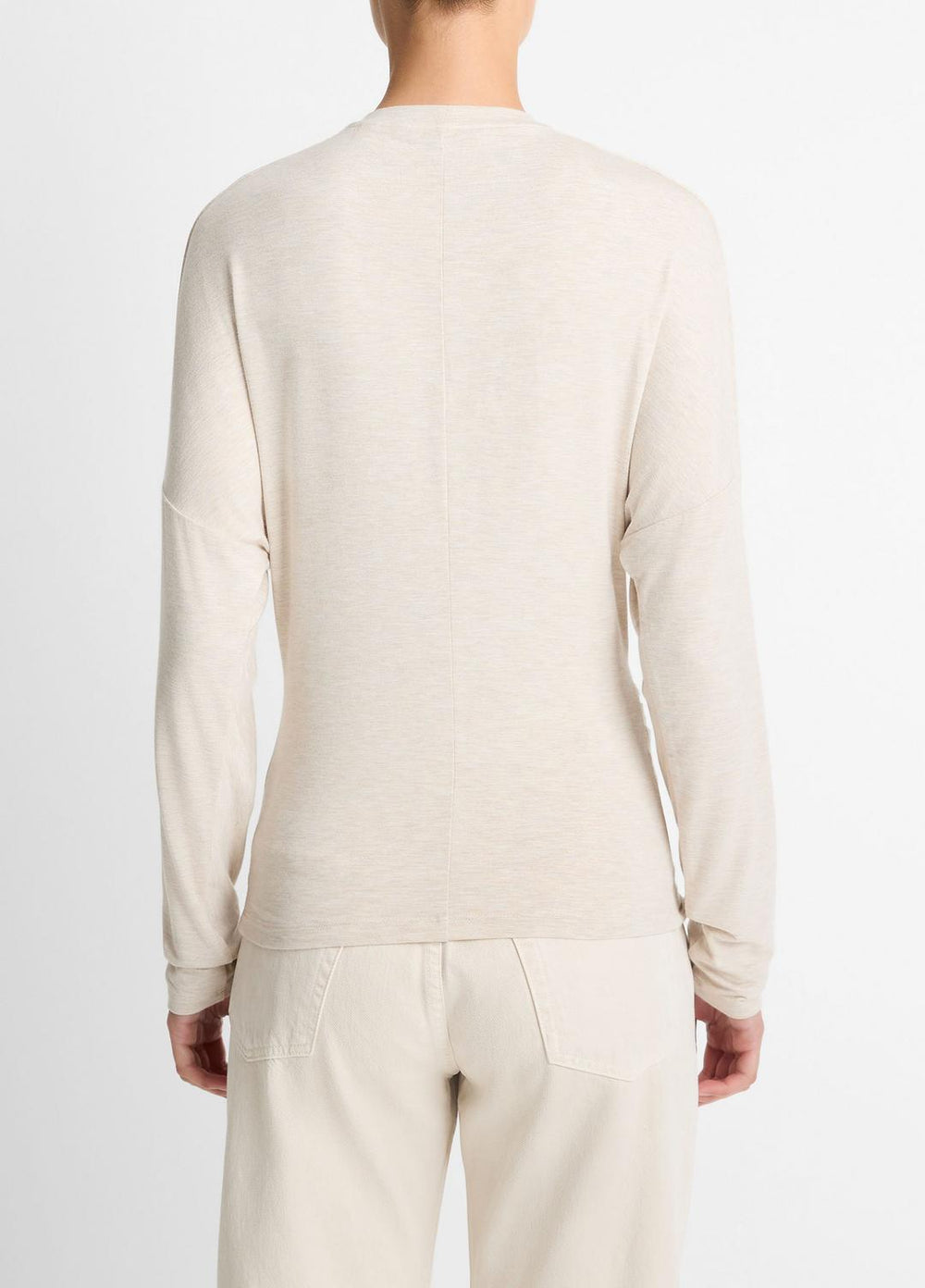 Fixed-Drape Long-Sleeve T-Shirt in Long Sleeve | VINCE Women