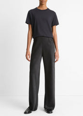 Pima Cotton Crew Neck T-Shirt in Short Sleeve | VINCE Women