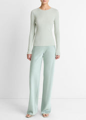 Ribbed Pima Cotton Long-Sleeve T-Shirt in Long Sleeve | VINCE Women