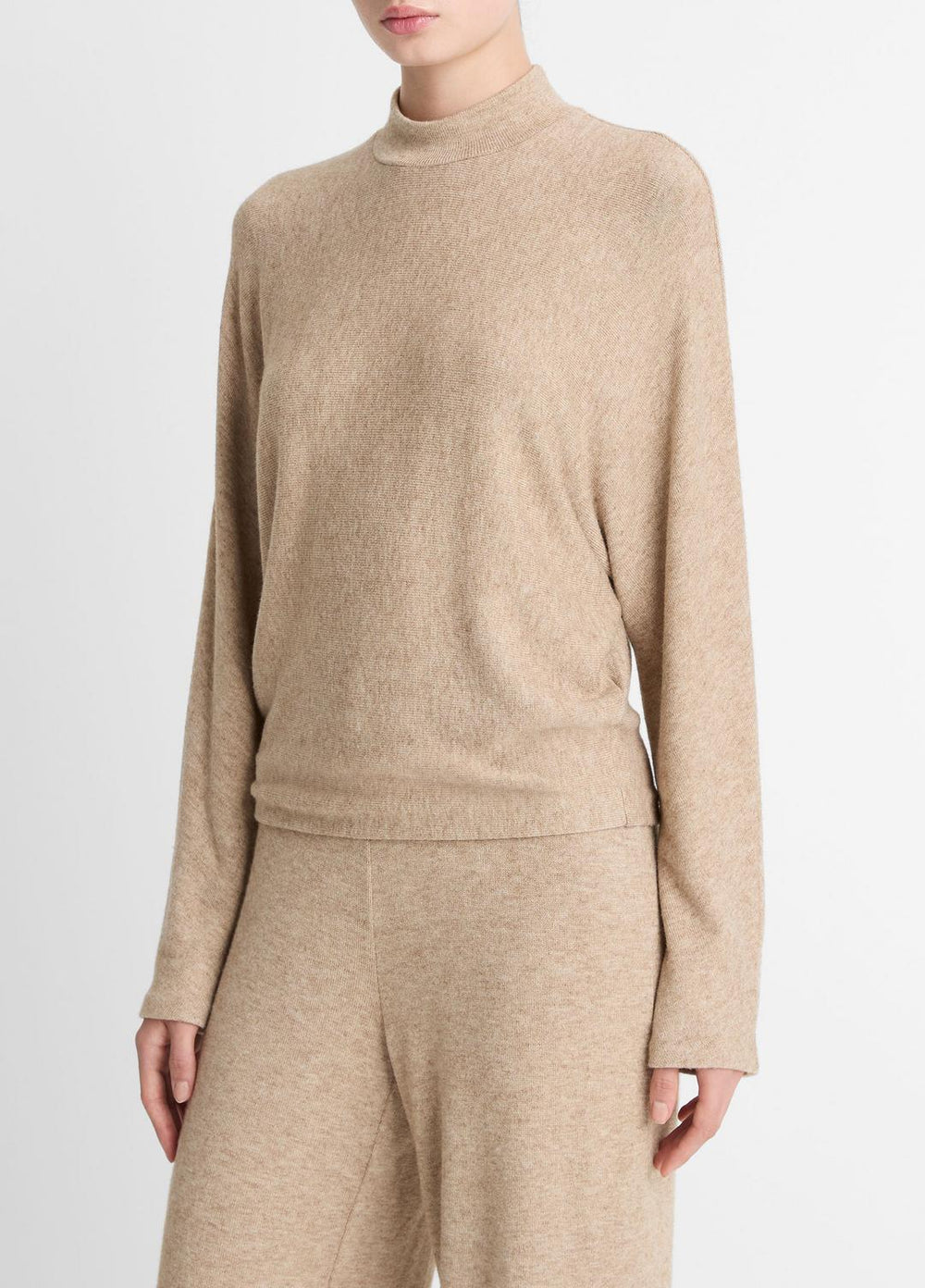 Cozy Dolman-Sleeve Mock-Neck Top in Long Sleeve | VINCE Women