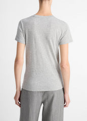 Essential Pima Cotton Crew Neck T-Shirt in Short Sleeve | VINCE Women