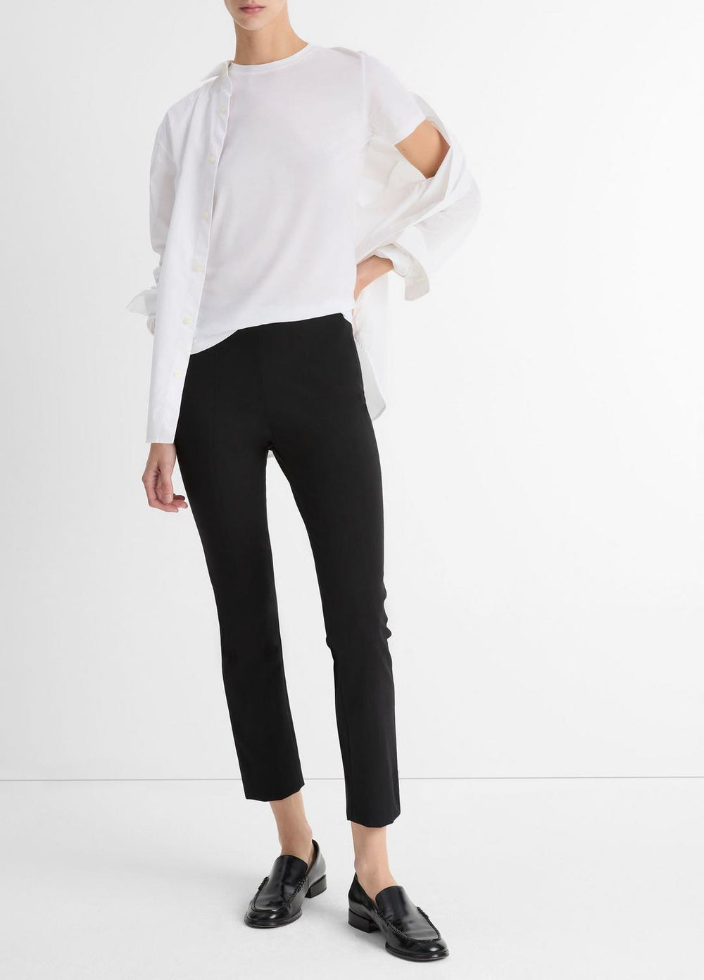 Essential Pima Cotton Crew Neck T-Shirt in Short Sleeve | VINCE Women