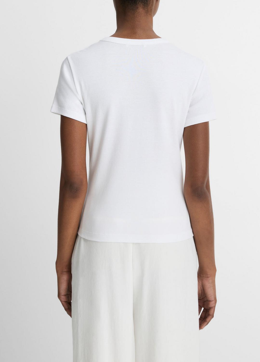 Pima Cotton-Blend '90s Shrunken T-Shirt in Short Sleeve | VINCE Women