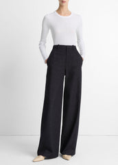 Essential Pima Cotton-Blend Long-Sleeve T-Shirt in Long Sleeve | VINCE Women