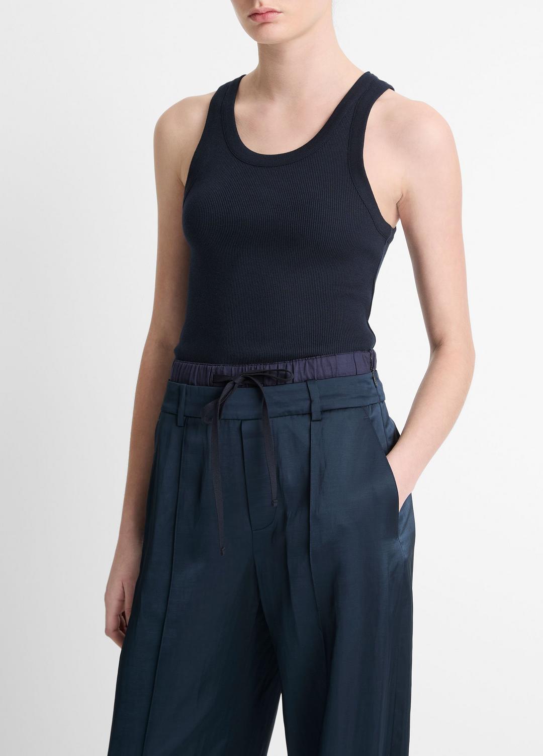 Ribbed Scoop-Neck Tank in Tank Tops | VINCE Women