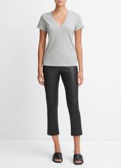 Essential Pima Cotton V-Neck T-Shirt in Short Sleeve | VINCE Women