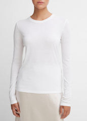Essential Long Sleeve Crew Neck T-Shirt in Long Sleeve | VINCE Women
