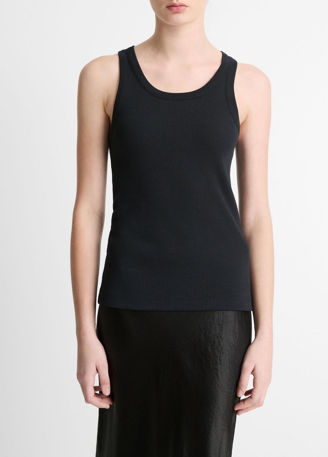 Ribbed Scoop-Neck Tank in Tank Tops | VINCE Women