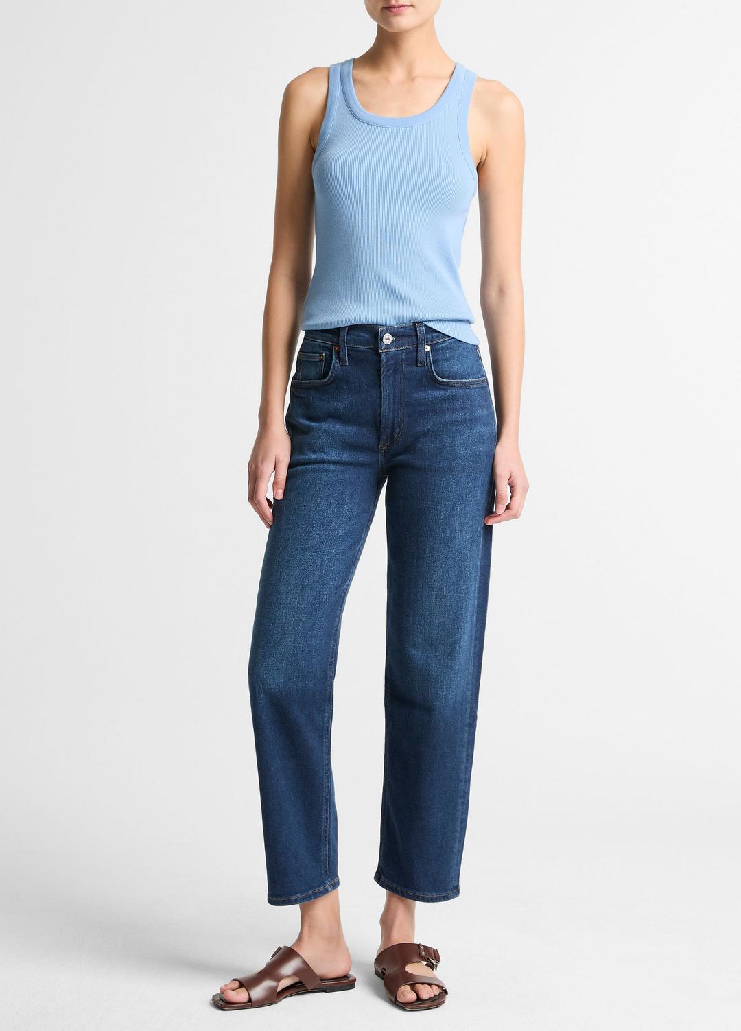 Ribbed Scoop-Neck Tank in Tank Tops | VINCE Women
