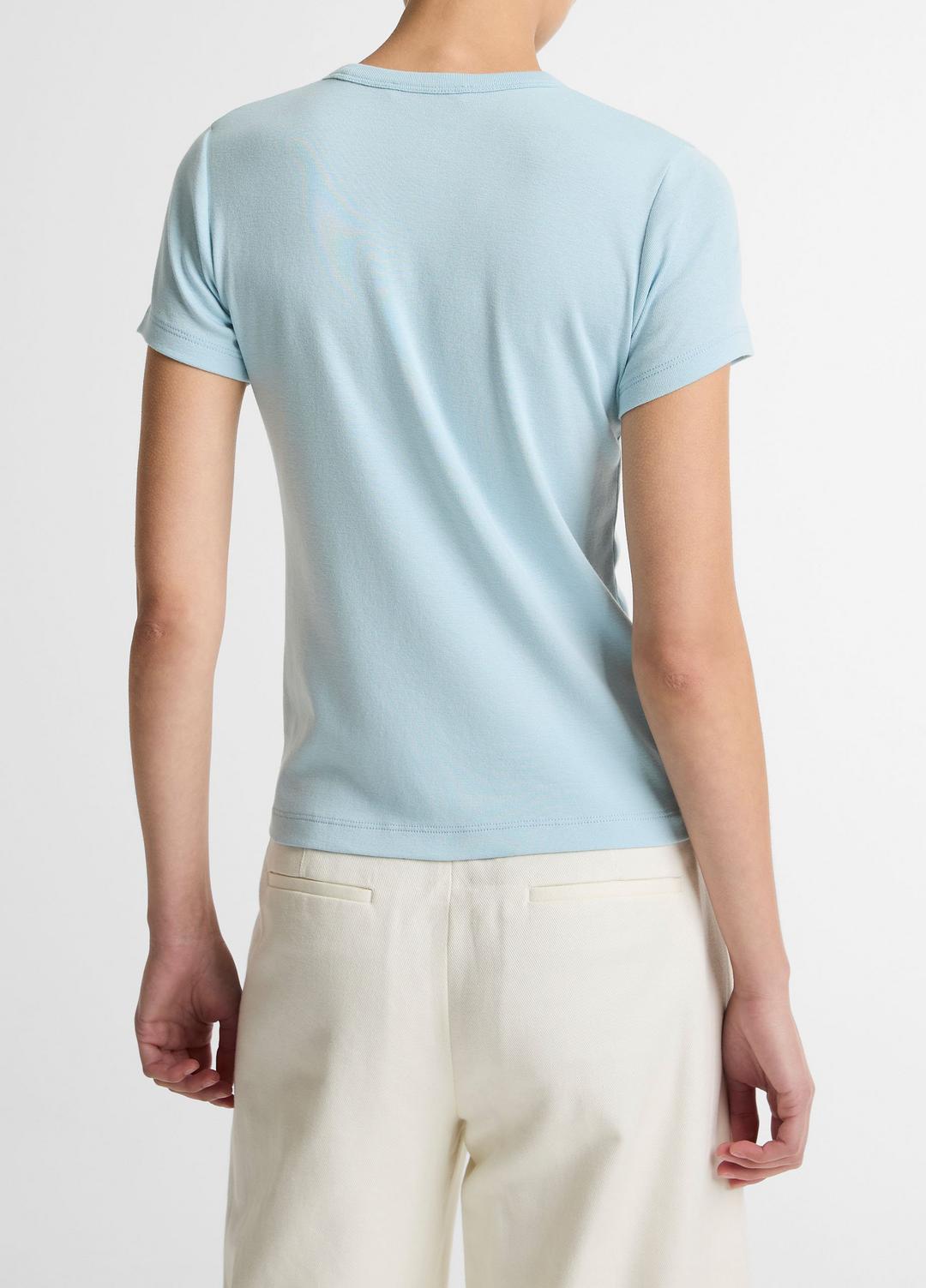 Pima Cotton-Blend '90s Shrunken T-Shirt in Short Sleeve | VINCE Women