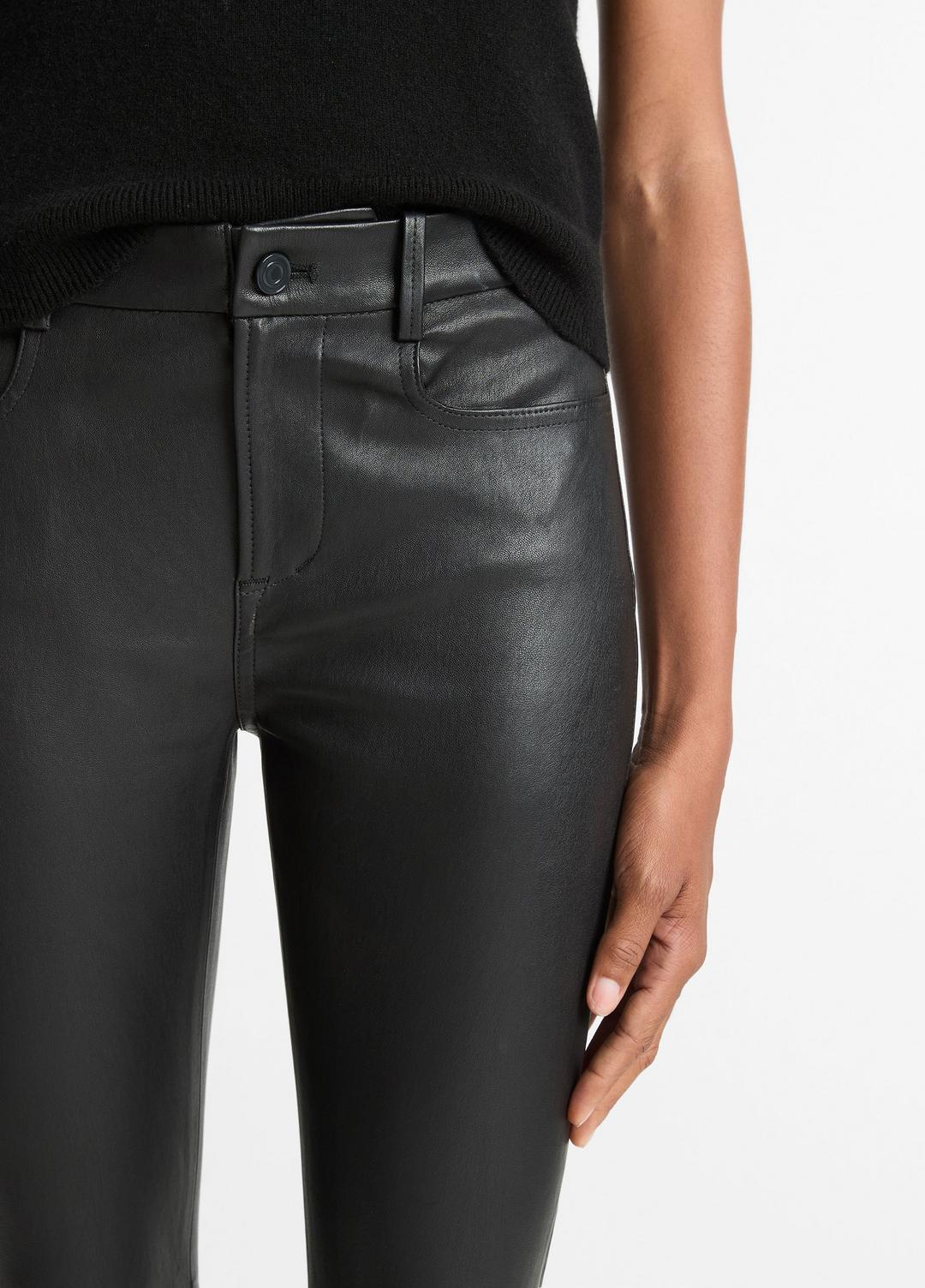 Stretch Leather Boot-Cut Pant in Trousers | VINCE Women