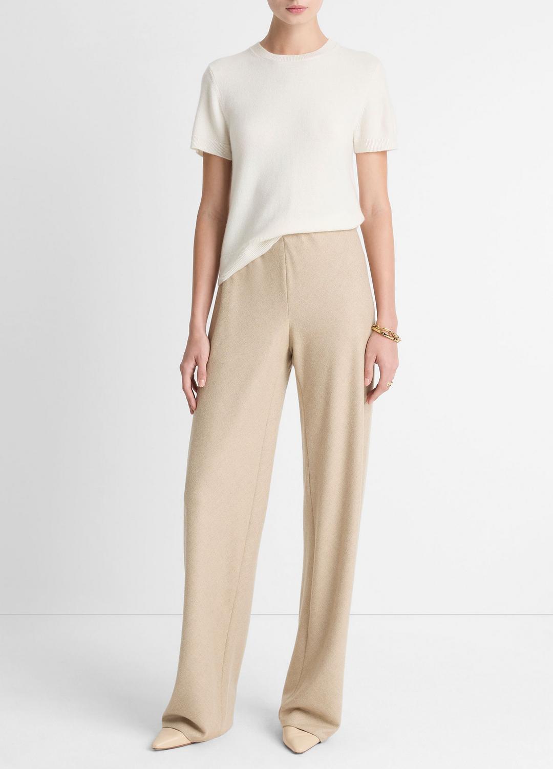 Italian Wool-Blend High-Waist Bias Pant in Trousers | VINCE Women