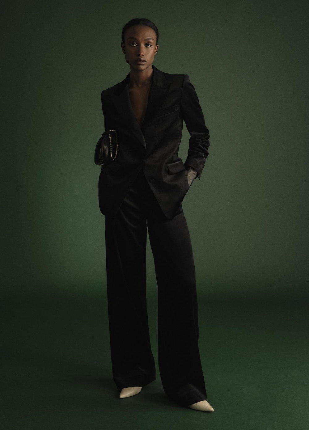 Italian Velvet High-Waist Wide-Leg Trouser in Wide Leg | VINCE Women
