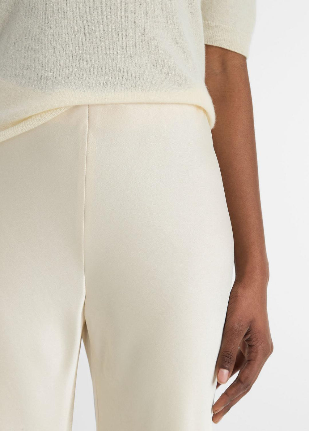 Colette High-Rise Fluid Satin Bias Pant in Pants | VINCE Women