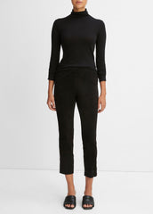 Stretch Suede Split Hem Crop Legging in Leggings | VINCE Women