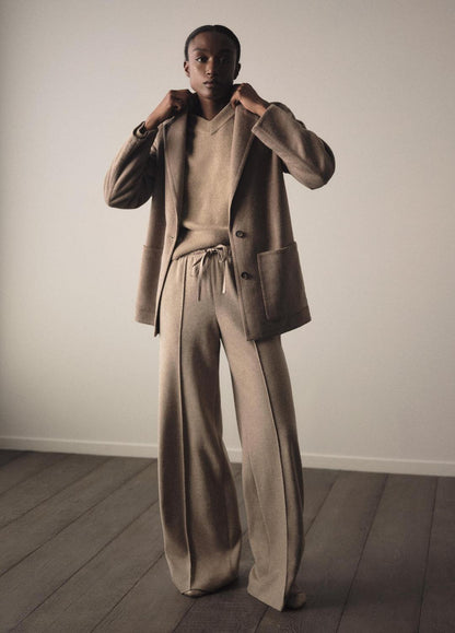 Wool-Blend Tailored Wide-Leg Pant in Wide Leg | VINCE Women