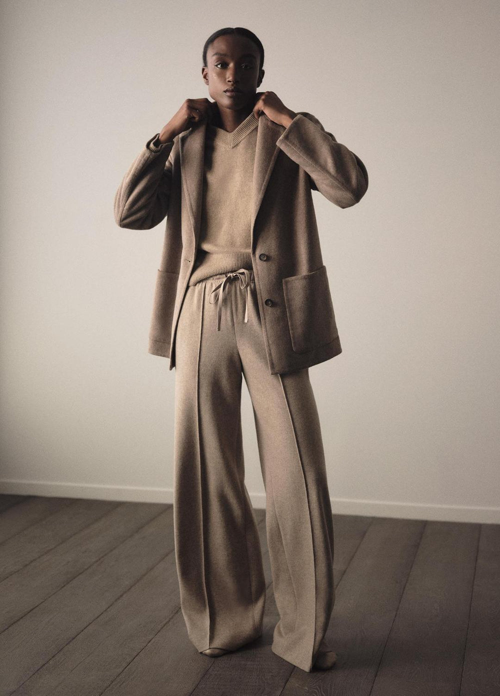 Wool-Blend Tailored Wide-Leg Pant in Wide Leg | VINCE Women