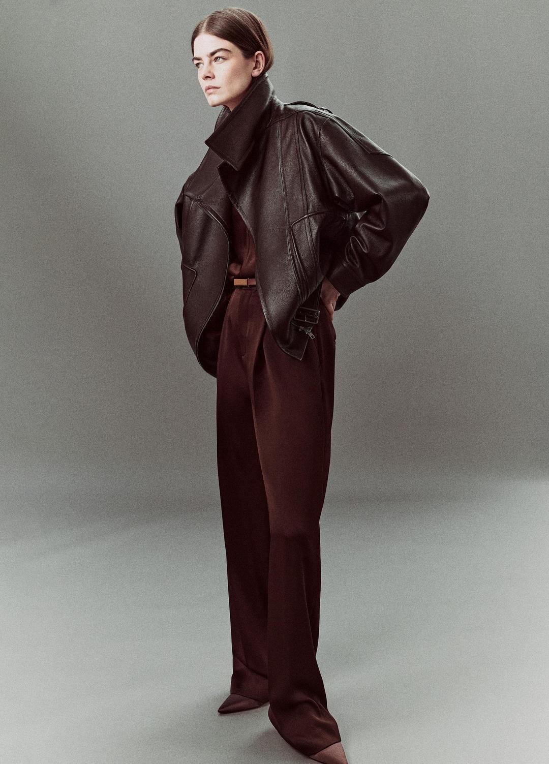 Satin Pleated Wide-Leg Trouser in Trousers | VINCE Women