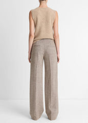 Donegal Wool-Blend Wide-Leg Trouser in Trousers | VINCE Women
