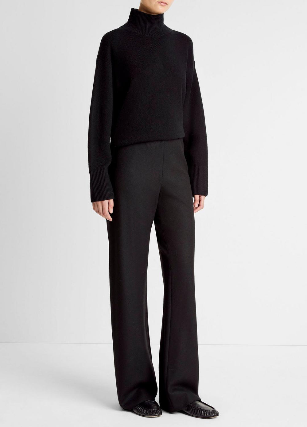 Italian Wool-Blend High-Waist Bias Pant in Trousers | VINCE Women
