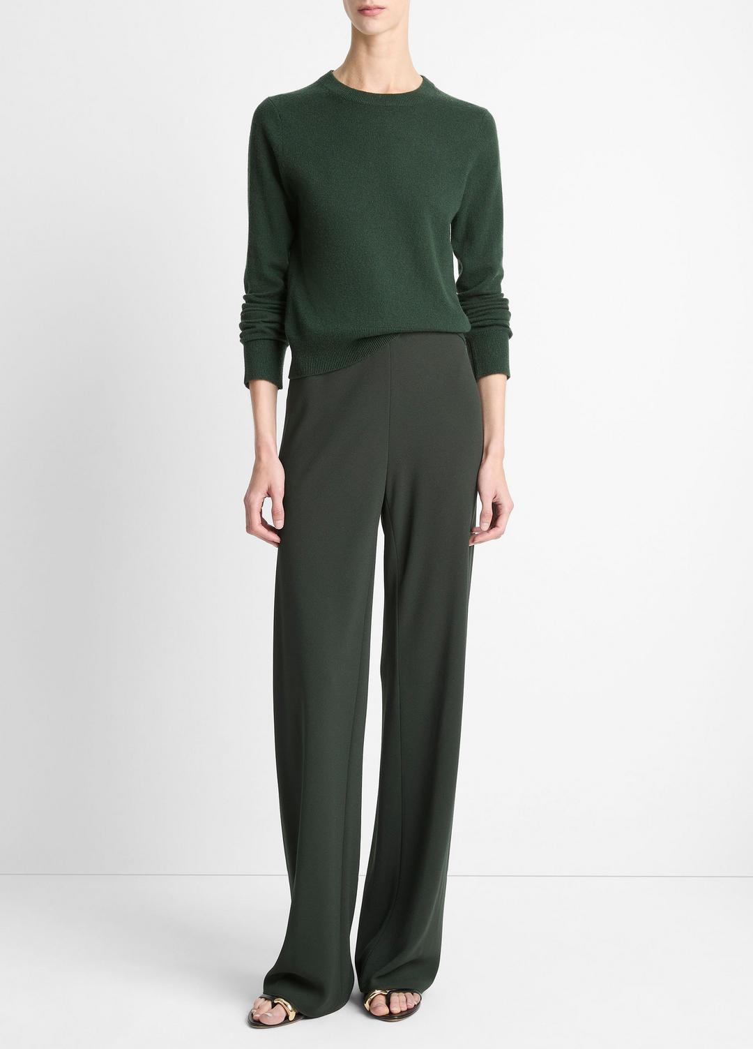 Colette High-Rise Crepe Bias Pant in Trousers | VINCE Women